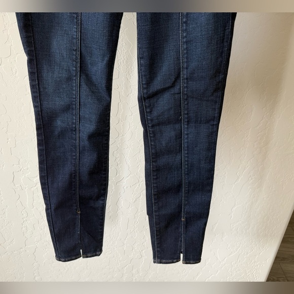 Good American|Good legs crop curvy piecing split hem skinny jeans,dark wash••• - Picture 5 of 16